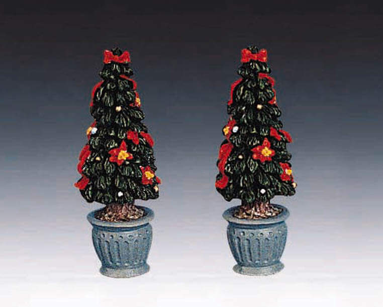 lemax-x-mas-tree-w-poinsettias-sapin-miniature-de-no-l image 2