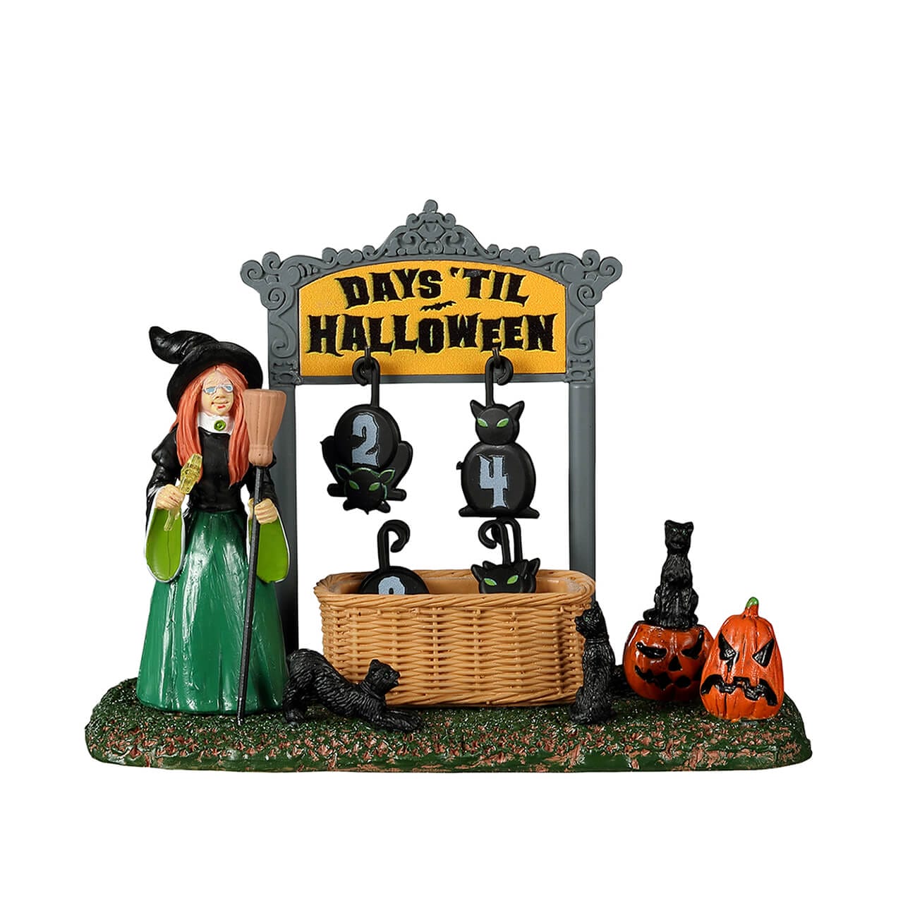 lemax-black-cat-countdown-compte-rebours-halloween-spooky-town image 5