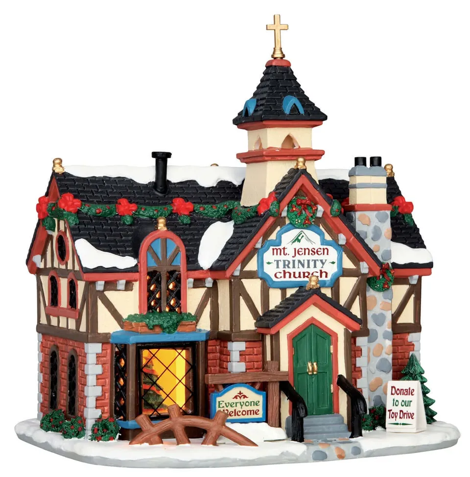 lemax-rustic-church-glise-village-de-no-l-miniature-lumineuse image 1