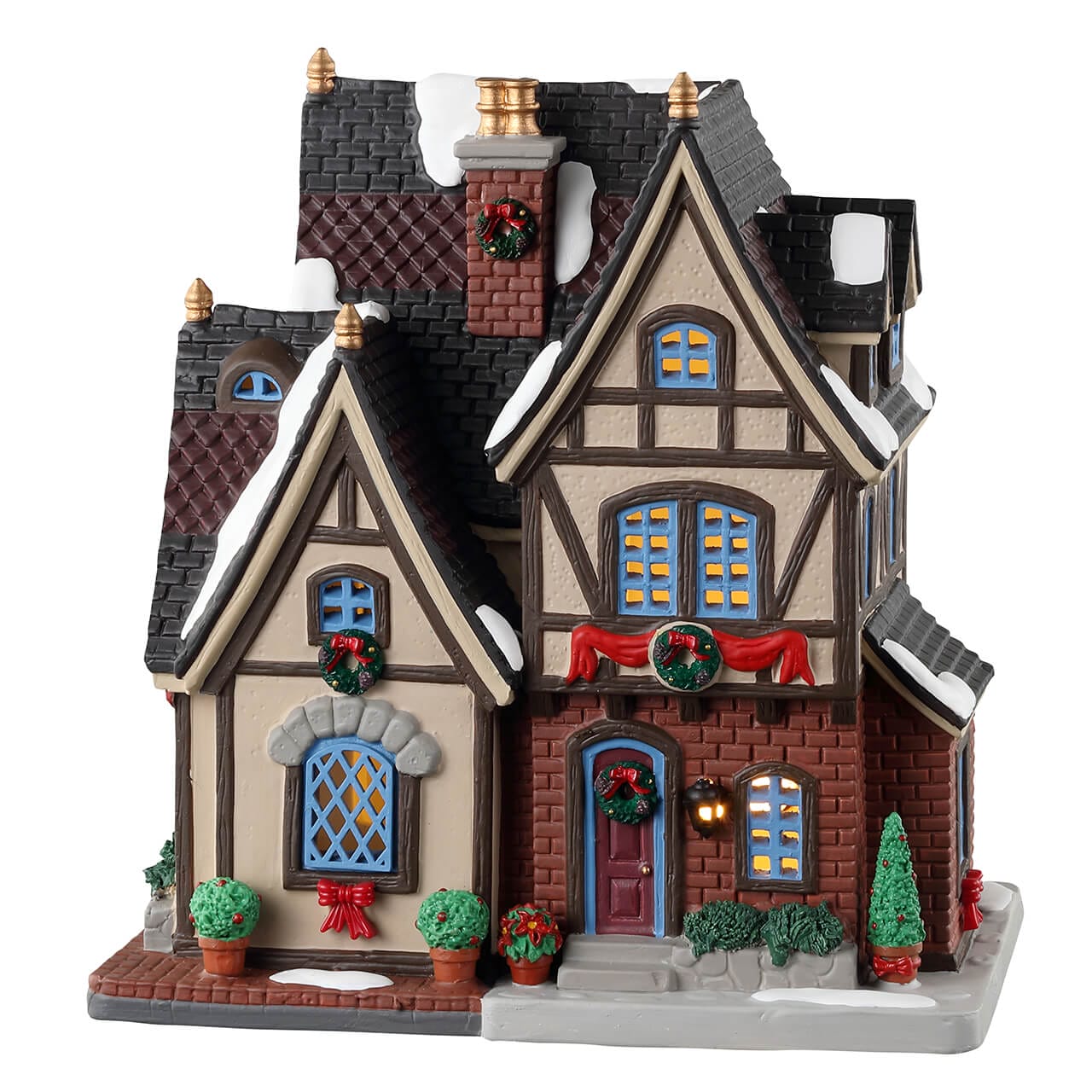 lemax-the-burgher-s-house-maison-tudor-illumin-e-caddington image 1