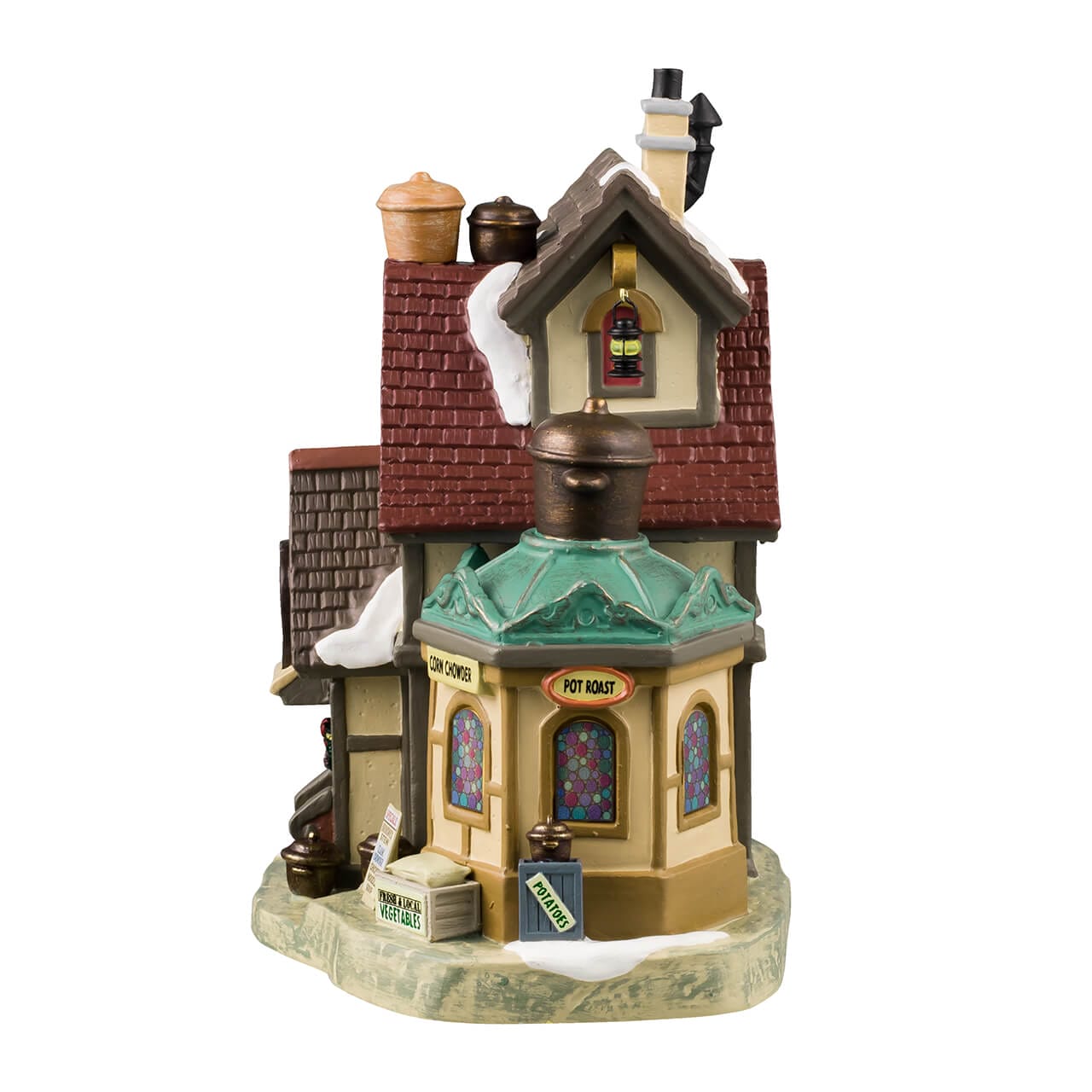 lemax-the-iron-pot-b-timent-miniature-lumineux-caddington image 3