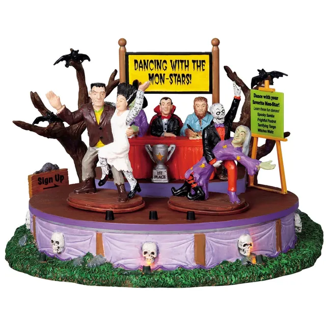 lemax-dancing-with-the-mon-stars-sc-ne-anim-e-lumineuse-spooky-town image 1