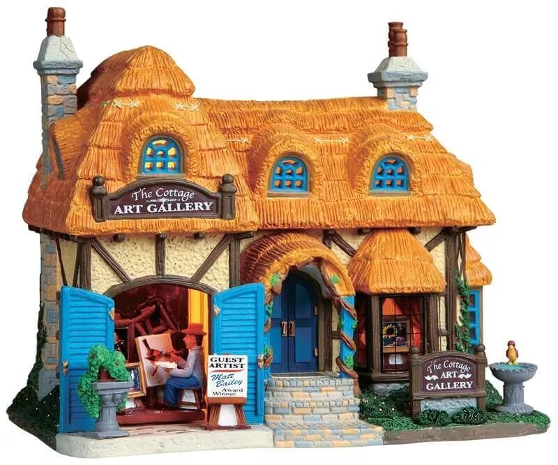lemax-the-cottage-art-gallery-maison-miniature-lumineuse-village-de-no-l image 1
