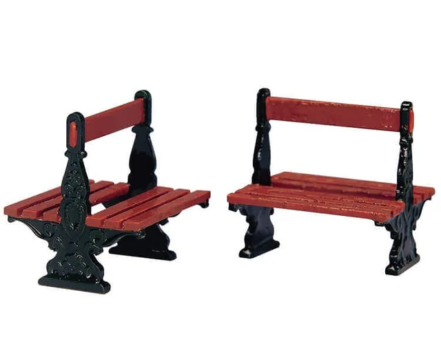 lemax-two-sided-bench-banc-double-miniature-village image 1