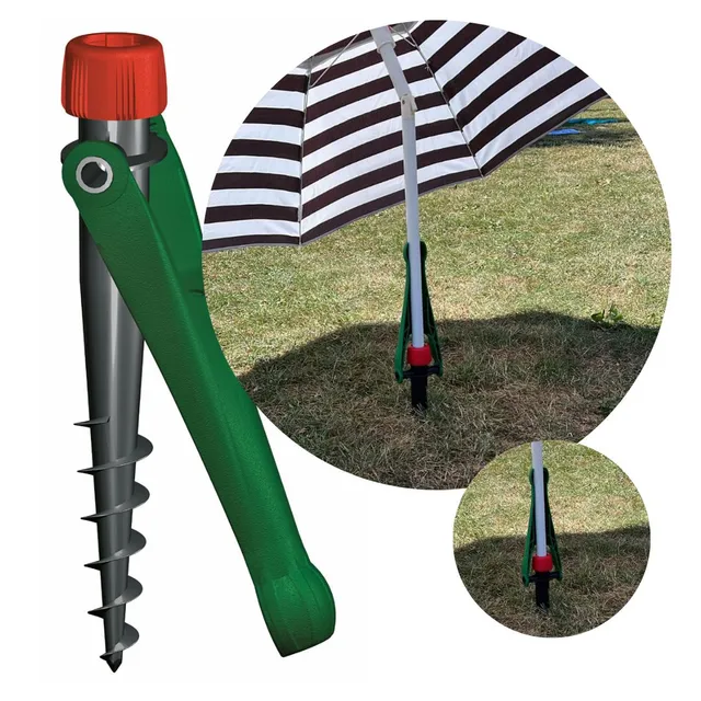 krinner-vario-drill-vert-support-parasol-ancre-de-sol image 1
