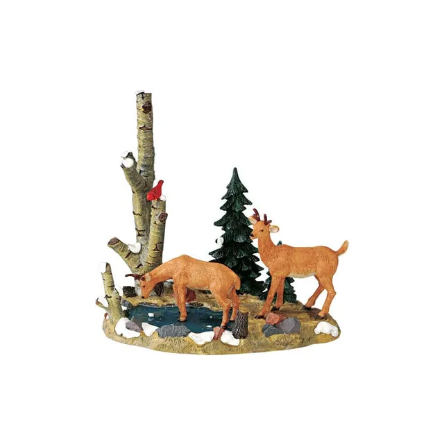 lemax-testing-the-water-cerfs-et-cardinal-miniature image 1
