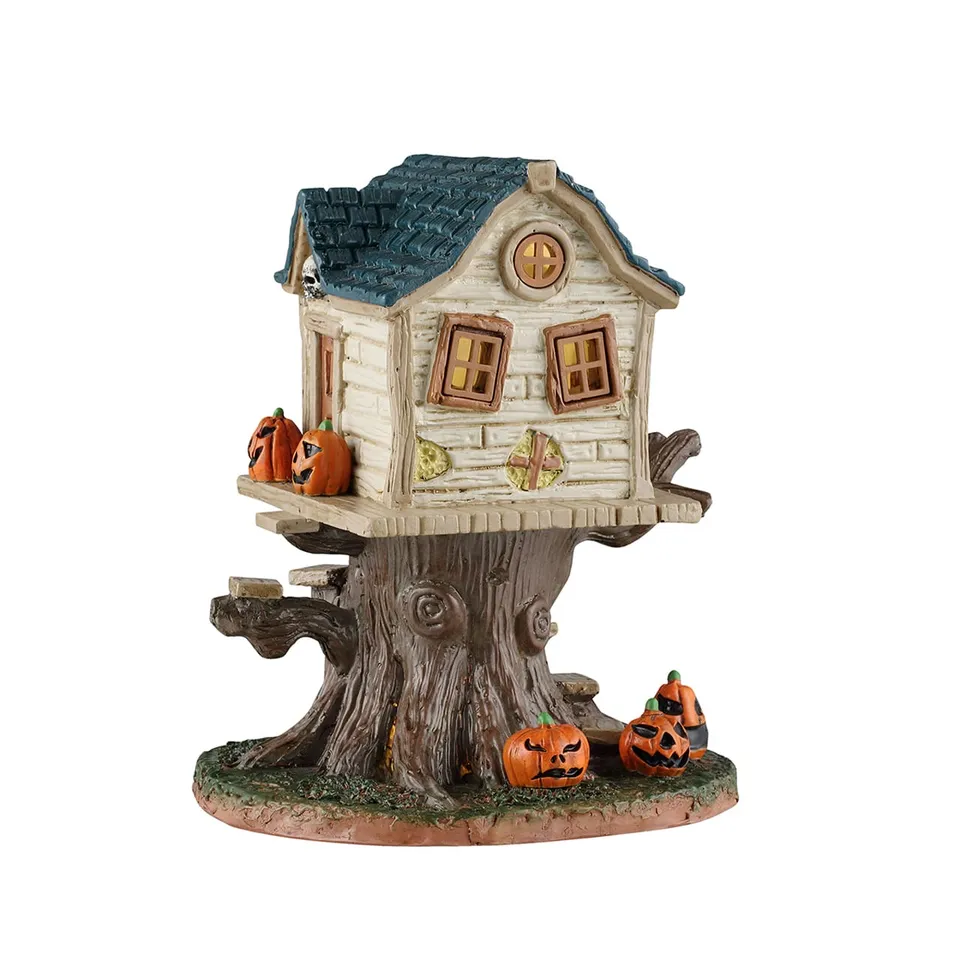 lemax-spooky-town-skull-tree-house-maison-arbre-cr-ne-lumineuse image 1