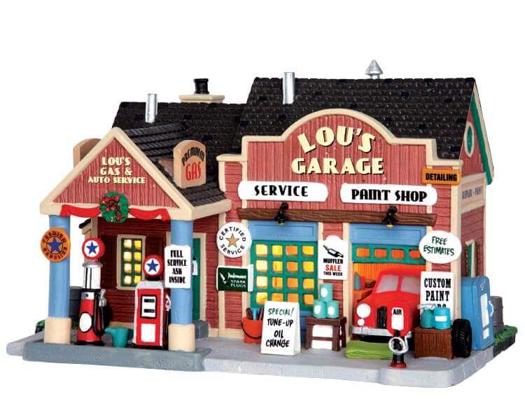 lemax-lou-s-garage-b-timent-miniature-lumineux image 4