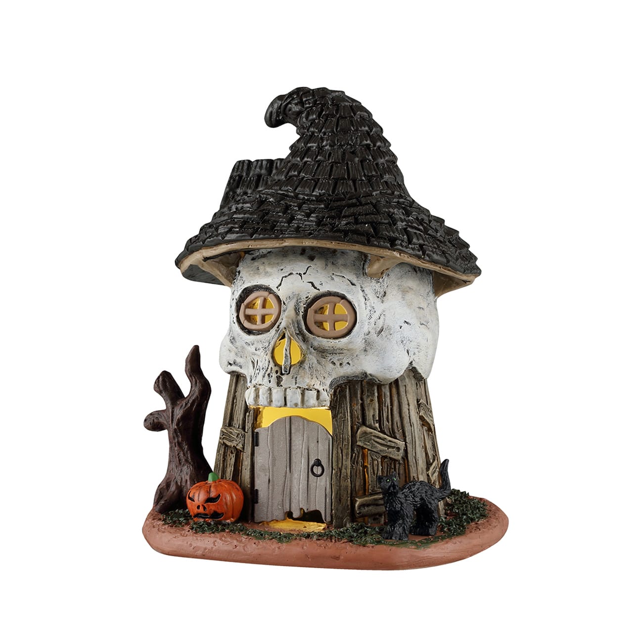 lemax-witch-s-skull-hut-cabane-cr-ne-de-sorci-re-spooky-town image 5