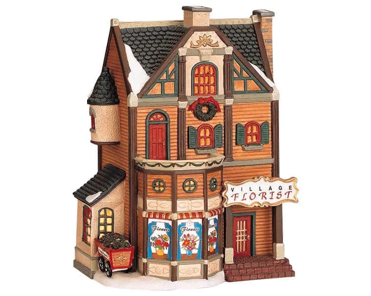lemax-village-florist-boutique-fleuriste-miniature-lumineuse image 1