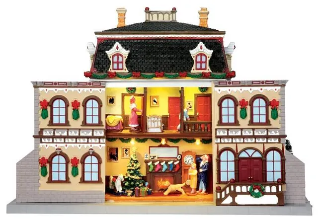 lemax-6-am-christmas-morning-fa-ade-lumineuse-anim-e-sonore image 1