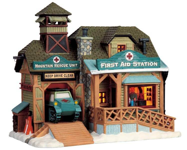 lemax-first-aid-station-b-timent-secouristes-village-miniature image 1