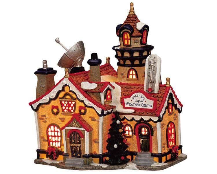lemax-northern-lights-weather-center-b-timent-miniature-de-village-de-no-l image 1