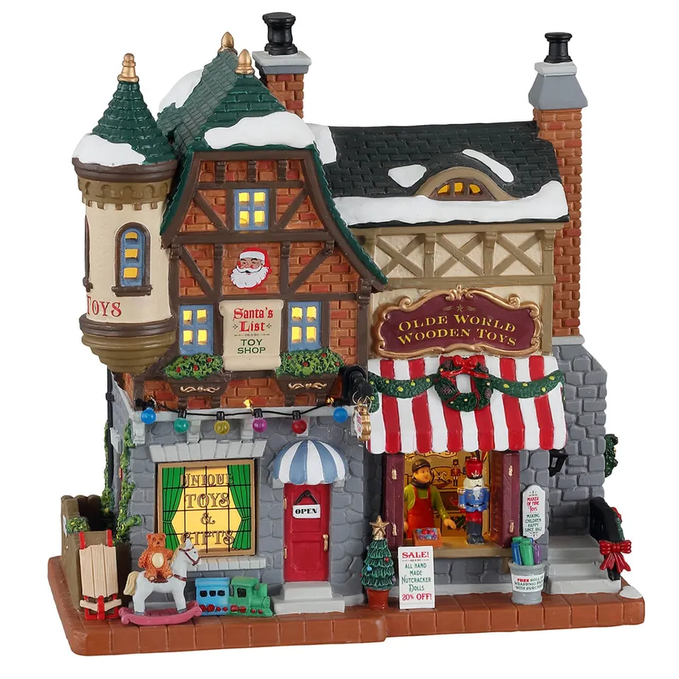 lemax-santa-s-list-toy-shop-boutique-de-jouets-miniature-caddington image 1