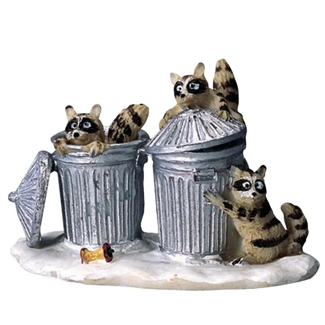 lemax-trash-bandits-figurine-animaux-village-de-no-l image 1