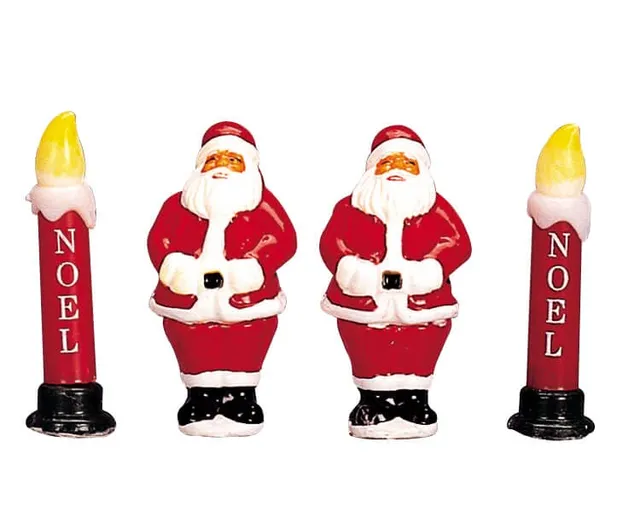 lemax-yard-light-santa-candle-lampadaire-lumineux-village-de-no-l image 1