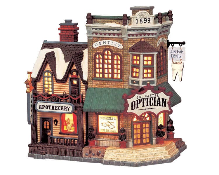 lemax-dr-baxter-optician-ivan-s-apothecary-boutiques-miniatures image 1