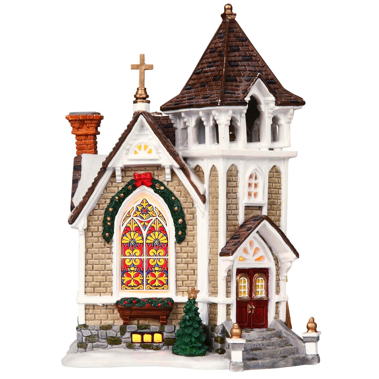 lemax-little-river-church-glise-lumineuse-harvest-crossing image 3