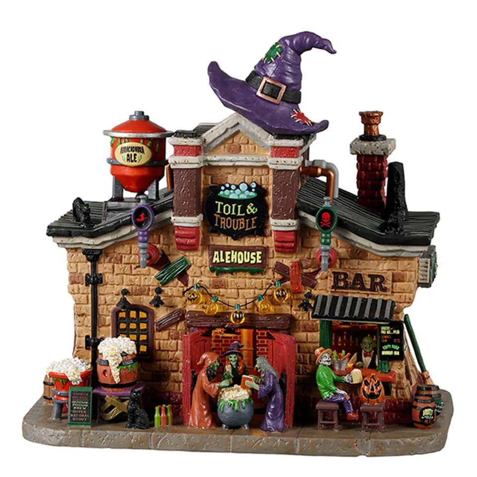 lemax-toil-trouble-alehouse-taverne-des-sorci-res-lumineuse-spooky-town image 1