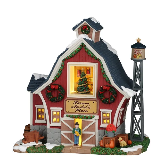 lemax-farmer-judd-s-place-ferme-harvest-crossing-illumin-e image 1