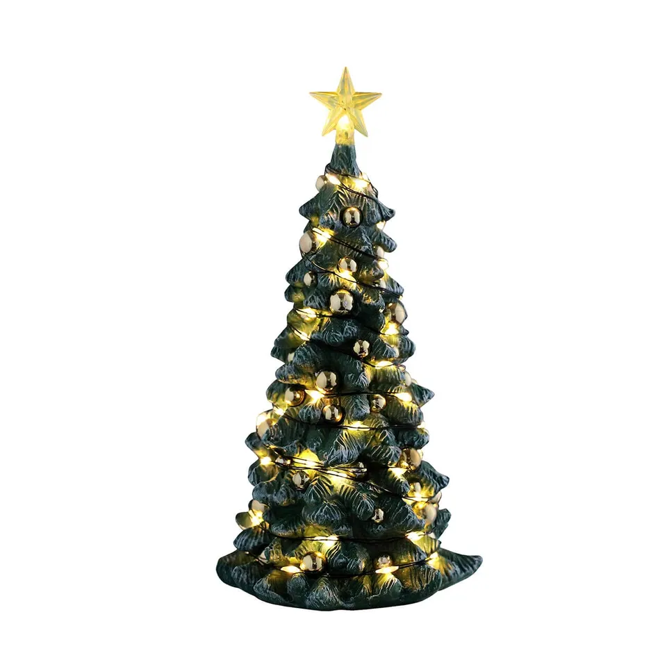 lemax-snowy-christmas-tree-clear-light-sapin-enneig-lumineux-blanc image 1