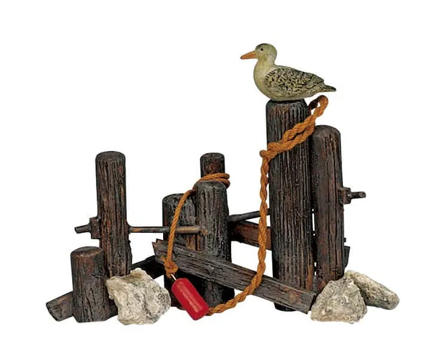 lemax-wooden-mooring-accessoire-ponton-en-bois-village-de-no-l image 1
