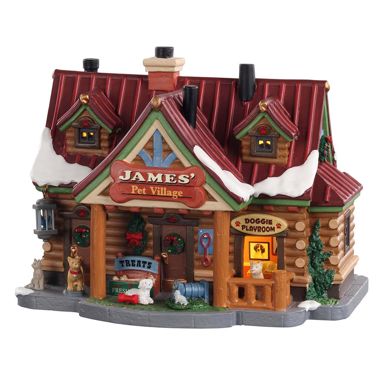 lemax-james-pet-village-village-miniature-lumineux image 1