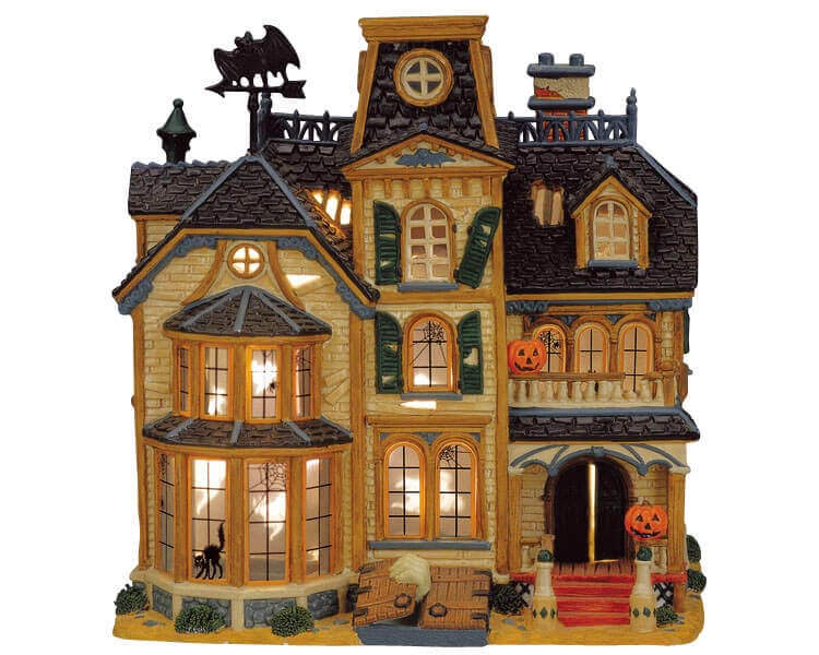 lemax-greaves-manor-manoir-miniature-lumineux-spooky-town image 1
