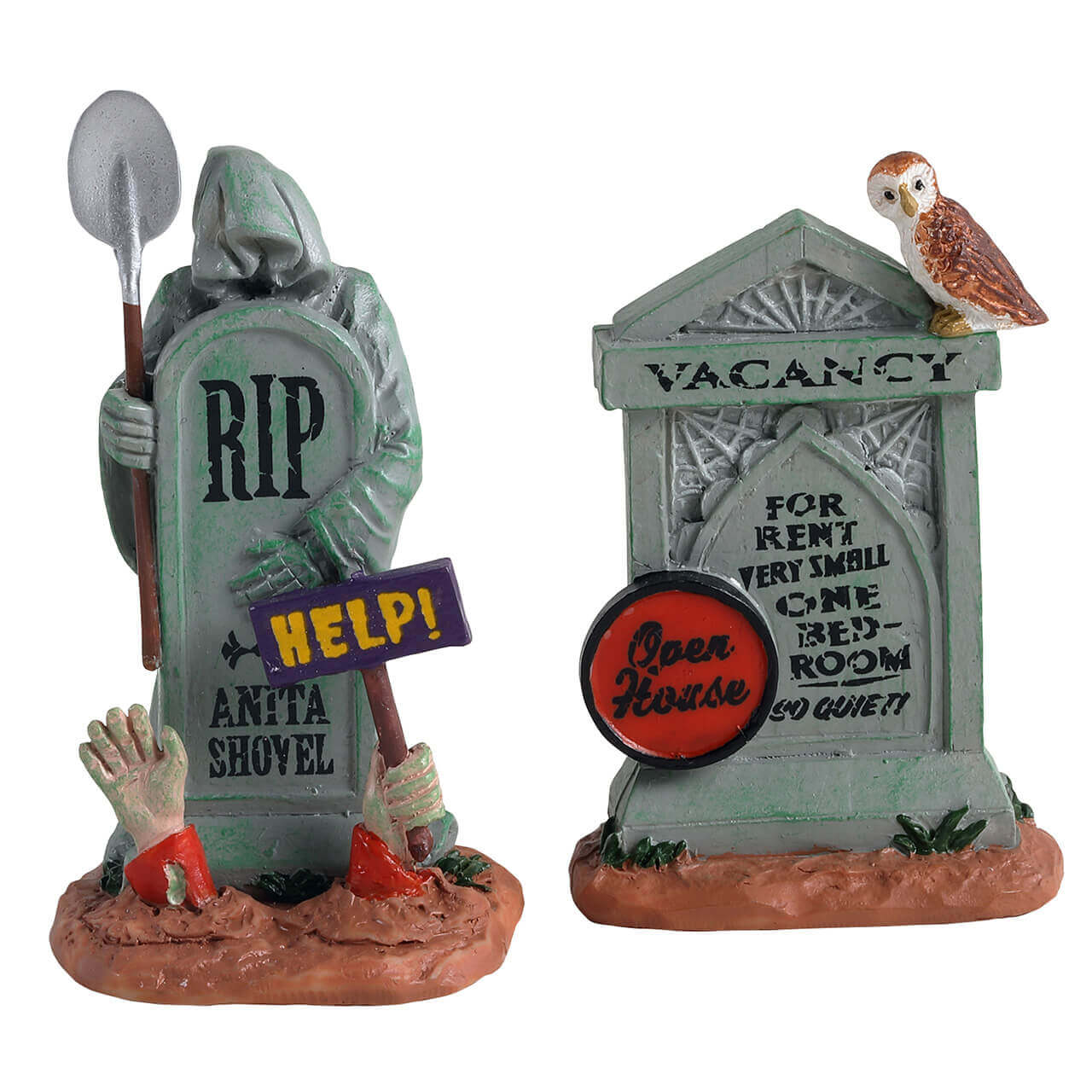 lemax-tombstone-duo-lot-2-pierres-tombales-halloween-spooky-town image 1