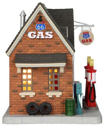 lemax-vintage-gas-station-station-service-miniature-lumineuse-r-tro image 2