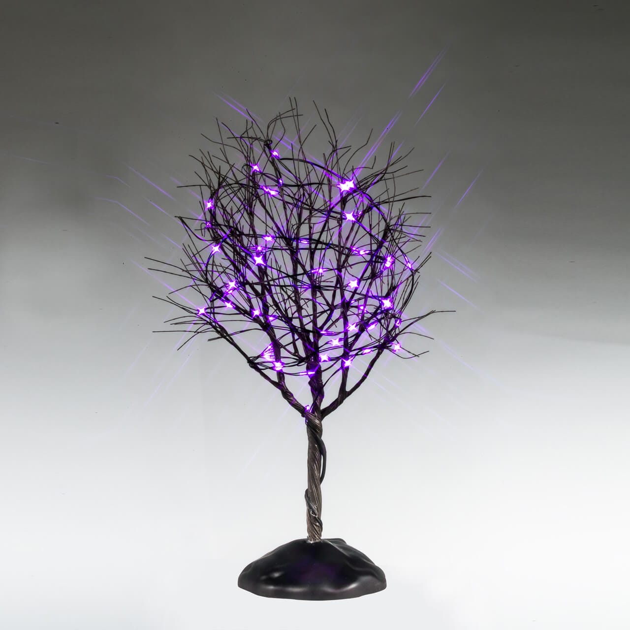 lemax-dry-tree-with-purple-lights-arbre-spooky-town-lumineux-violet image 1