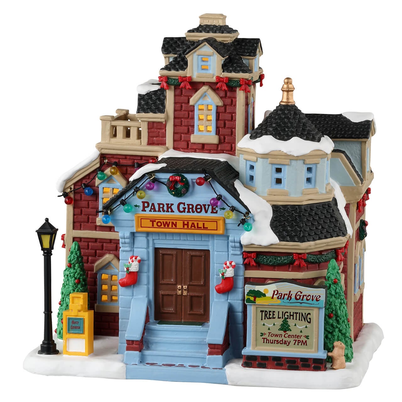 lemax-park-grove-town-hall-mairie-miniature-lumineuse-caddington image 1