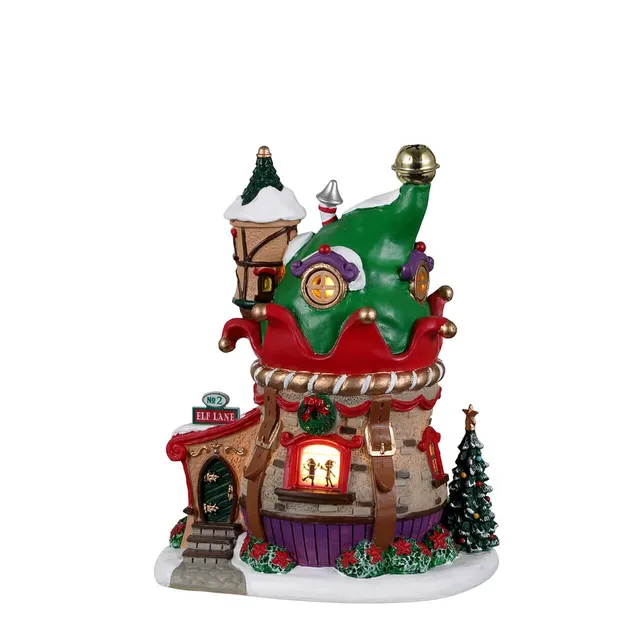 lemax-no-2-elf-lane-maison-miniature-lumineuse-santa-s-wonderland image 1
