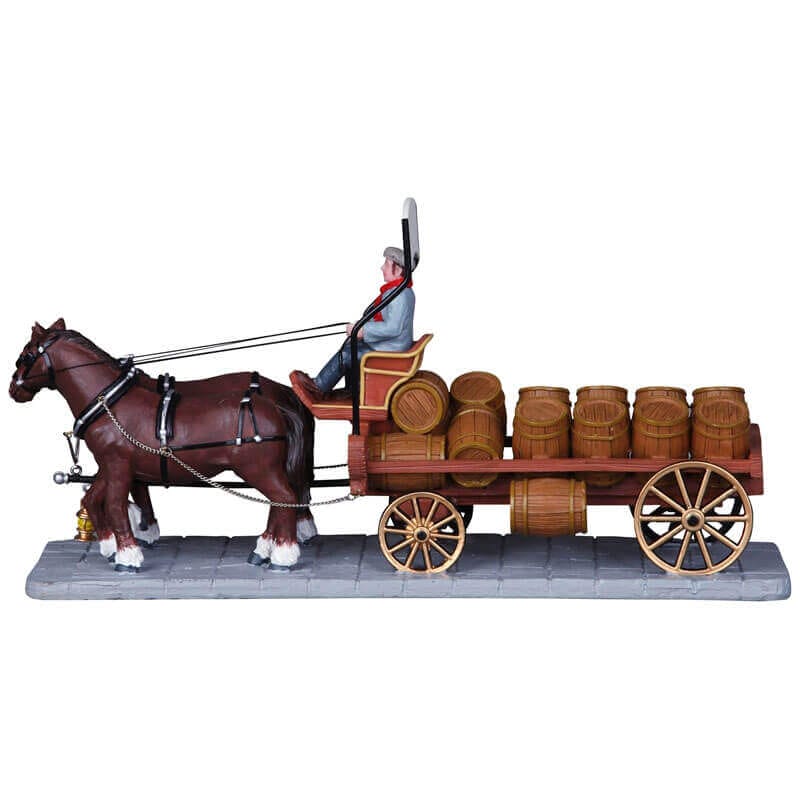 lemax-brewer-s-wagon-chariot-miniature-brasseur-village-de-no-l image 3