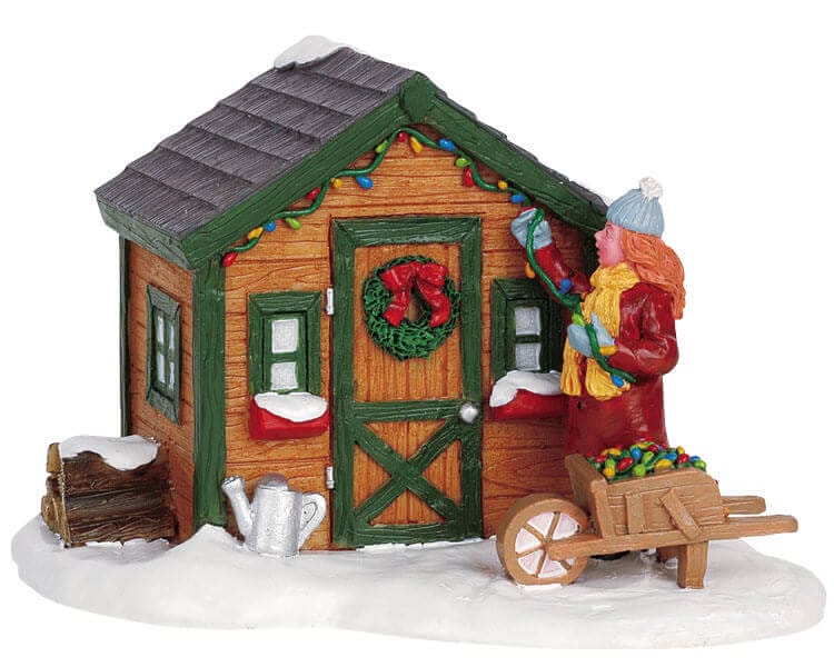 lemax-garden-shed-cabane-de-jardin-village-de-no-l-miniature image 1