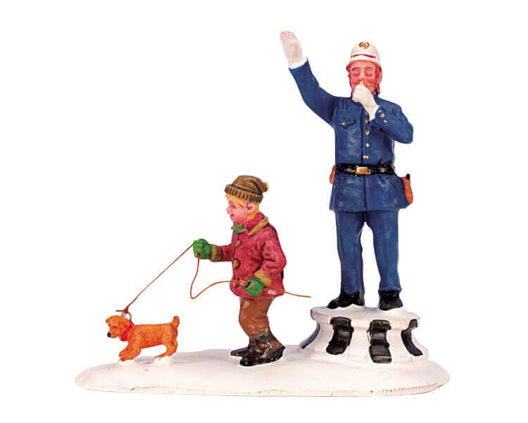 lemax-officer-spratt-makes-way-figurine-policier-village-de-no-l image 1