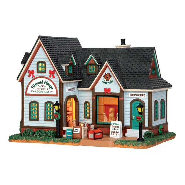 lemax-almost-home-rescue-adoptions-b-timent-de-village-miniature-lumineux image 1