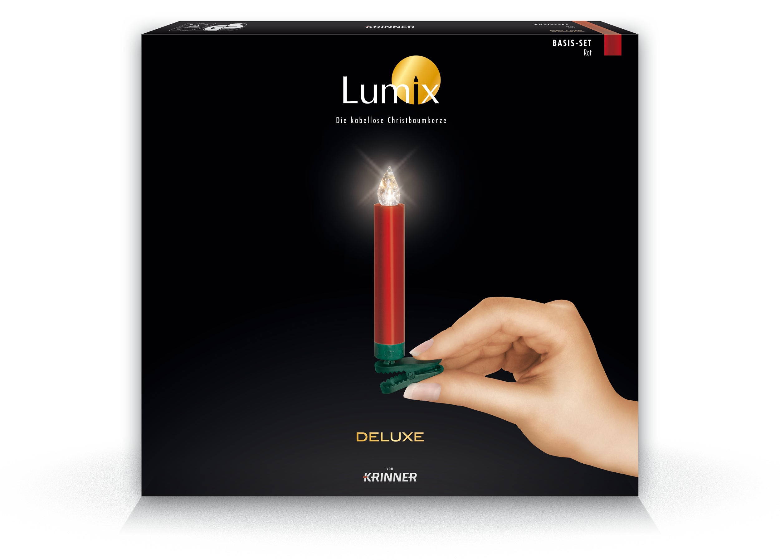 krinner-lumix-deluxe-rouge-basis-set-10-bougies-led-pour-sapin image 1