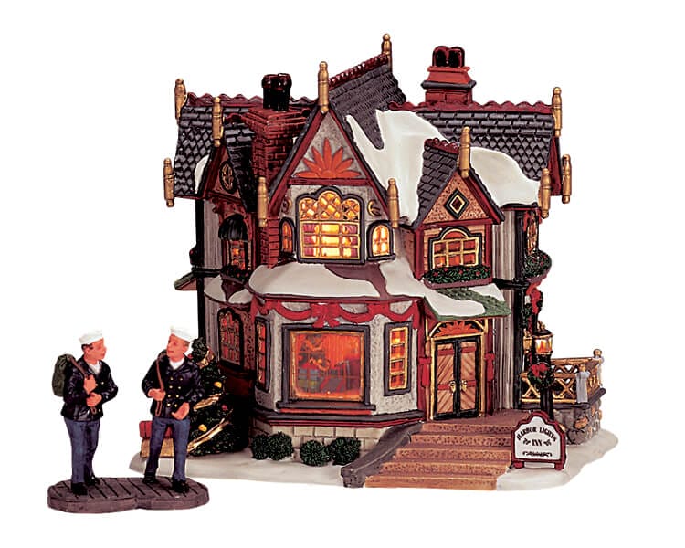 lemax-harbor-lights-inn-maison-de-village-miniature-lumineuse image 1