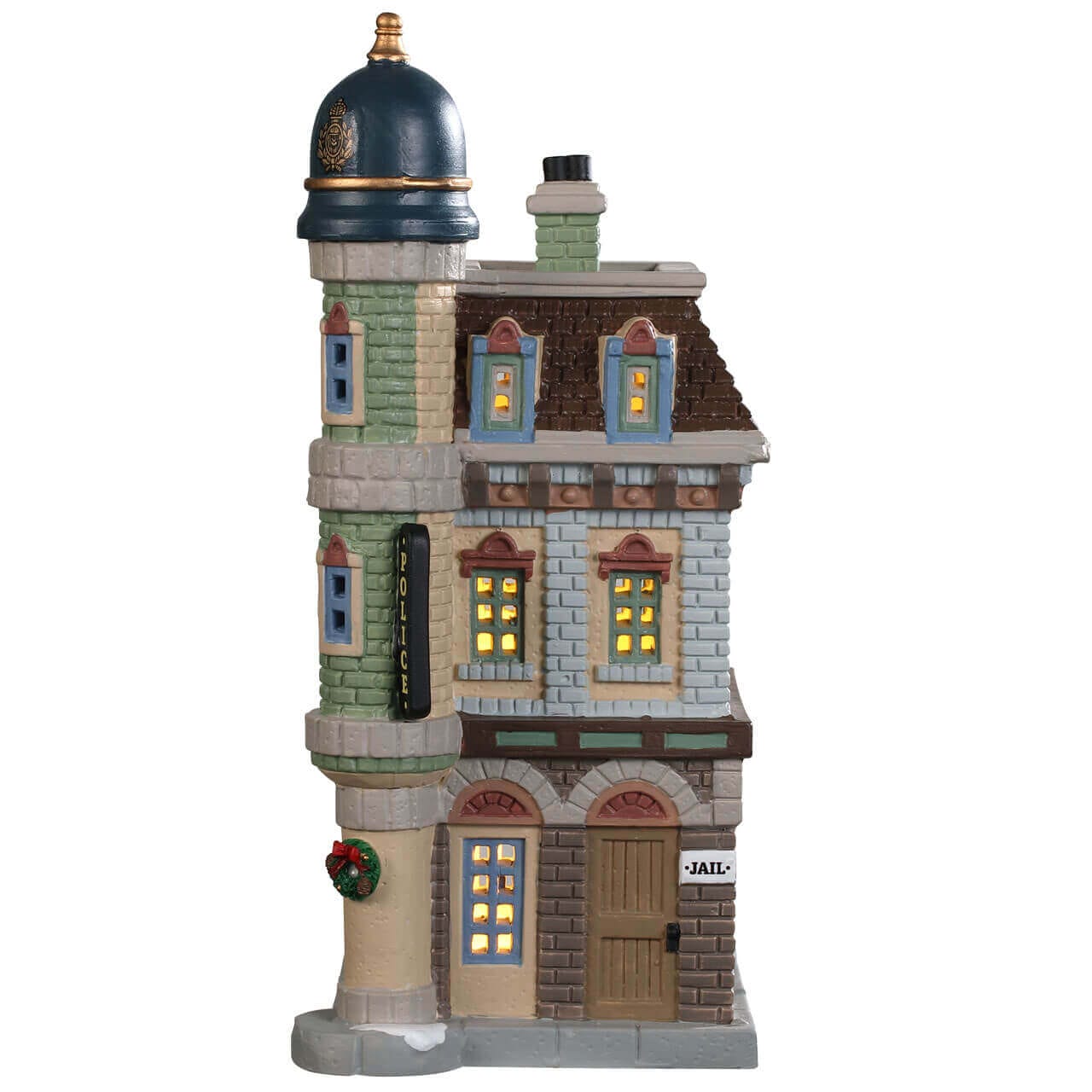 lemax-norwich-police-station-poste-de-police-miniature-lumineux image 2
