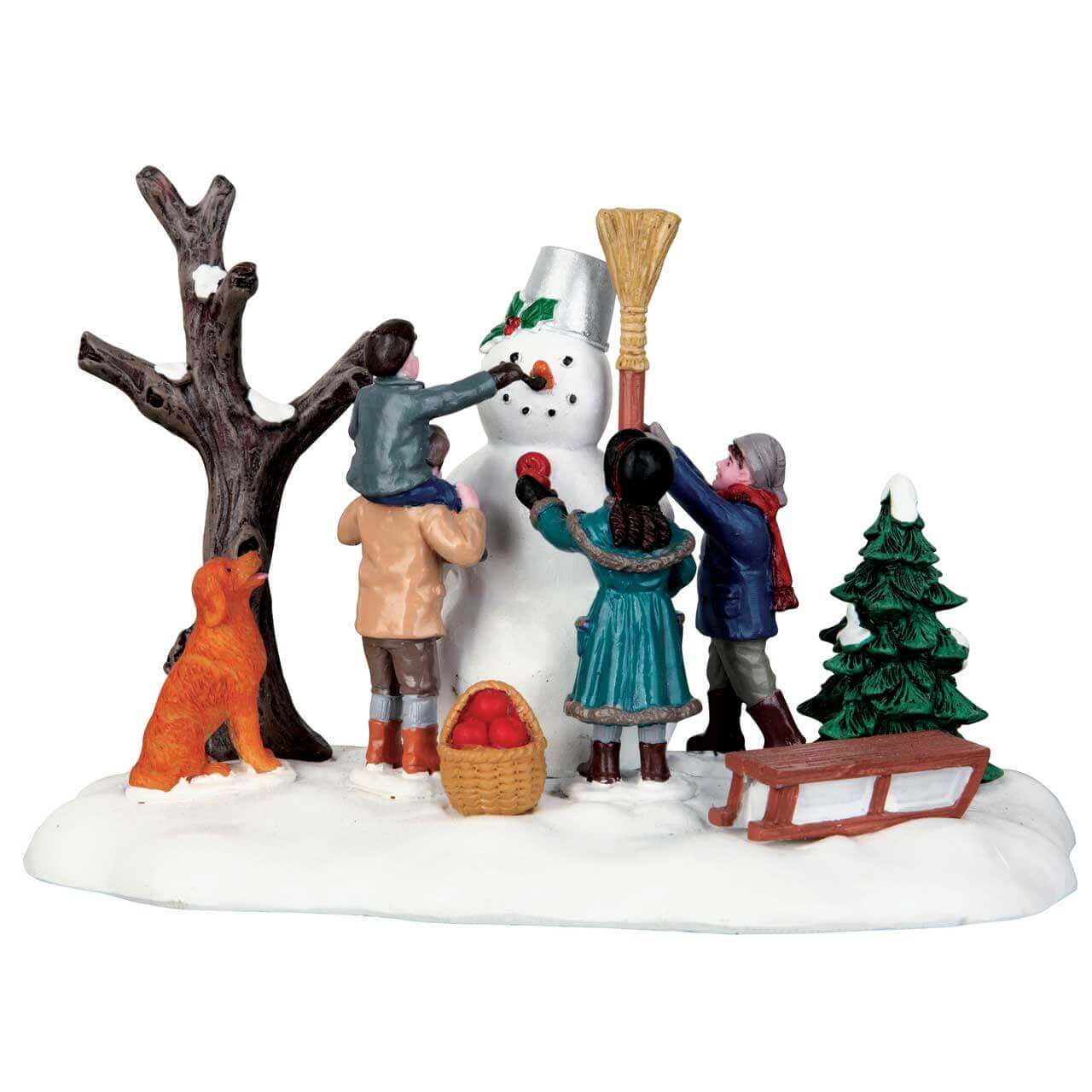 lemax-victorian-snowman-figurine-bonhomme-de-neige-village-miniature image 1