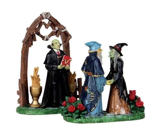 lemax-spooky-town-nocturnal-nuptials-d-cor-mariage-gothique-lumineux image 1