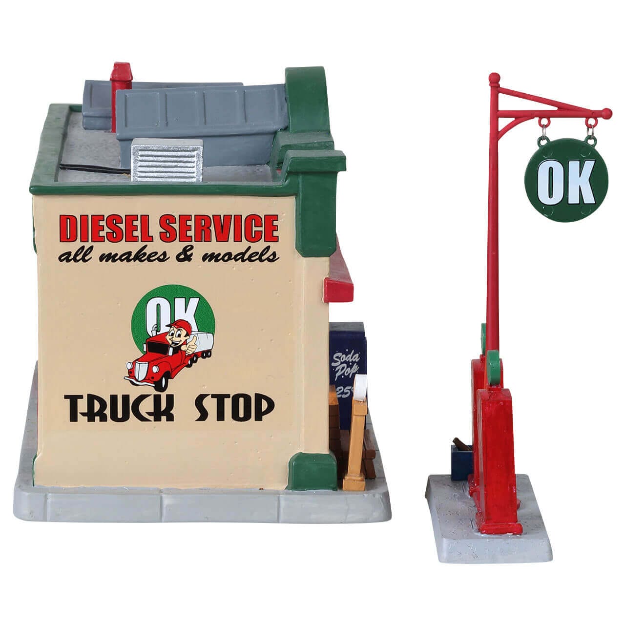 lemax-ok-truck-stop-b-timent-relais-routier-village-miniature image 3