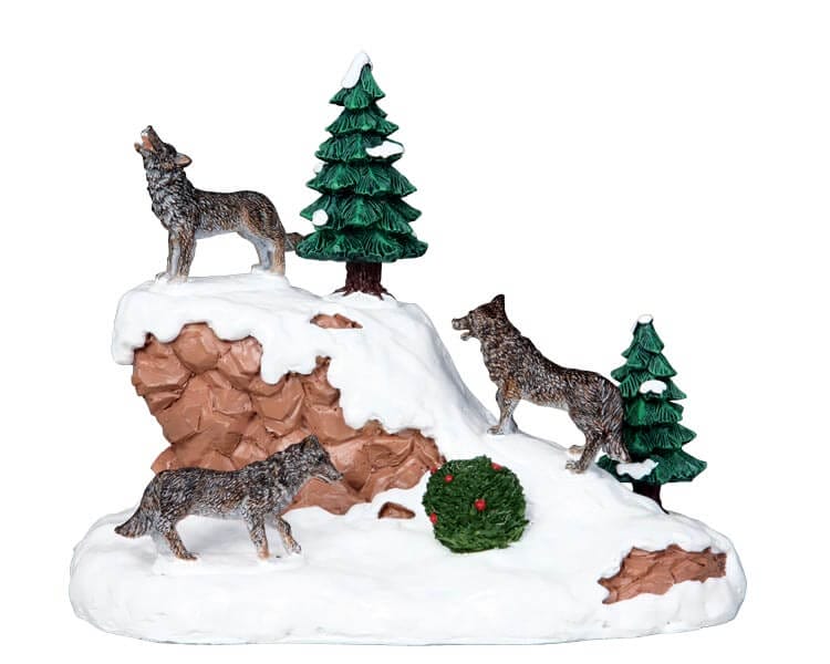 lemax-wolf-pack-meute-de-loups-pour-village-miniature image 2