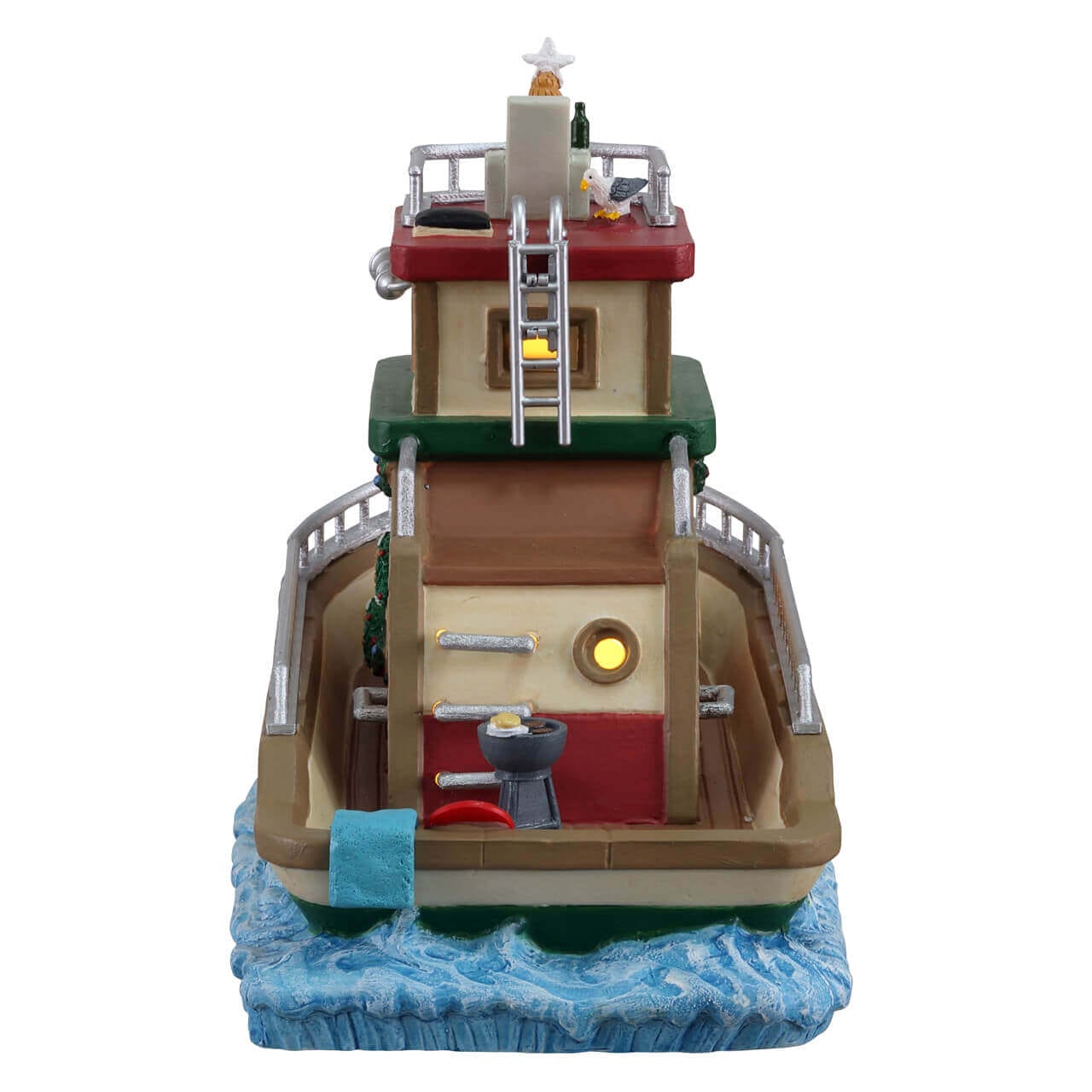 lemax-jonathan-s-houseboat-on-the-bay-p-niche-de-no-l-lumineuse image 3