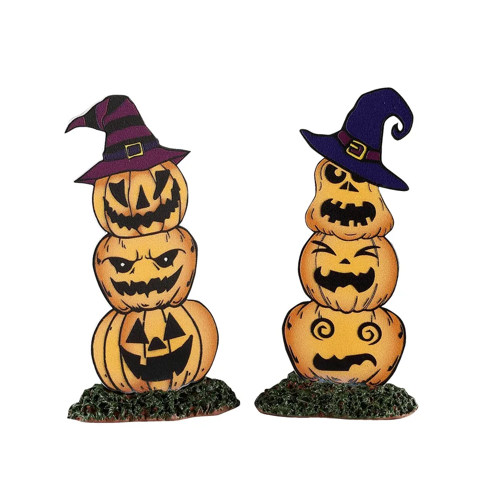lemax-spooky-yard-signs-d-coration-citrouilles-halloween-lumineuse image 1