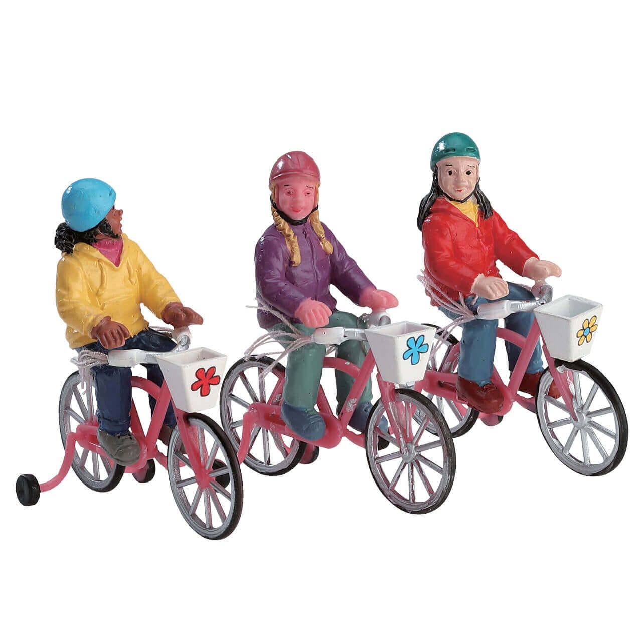lemax-bike-ride-set-of-3-lot-3-figurines-v-lo-village-de-no-l image 1