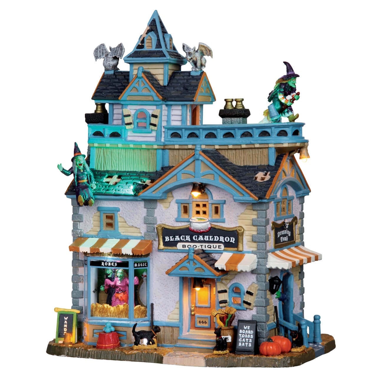 lemax-black-cauldron-bootique-b-timent-miniature-spooky-town-sorci-res image 2