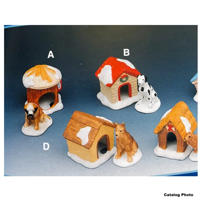 lemax-dog-house-and-alsatian-figurine-niche-et-berger-allemand image 1