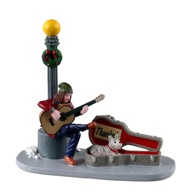 lemax-downtown-busker-musicienne-guitare-village-miniature image 1